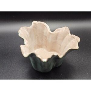 RARE Vintage STANGL ~ GREEN Ribbed Vase  5.5"x3"